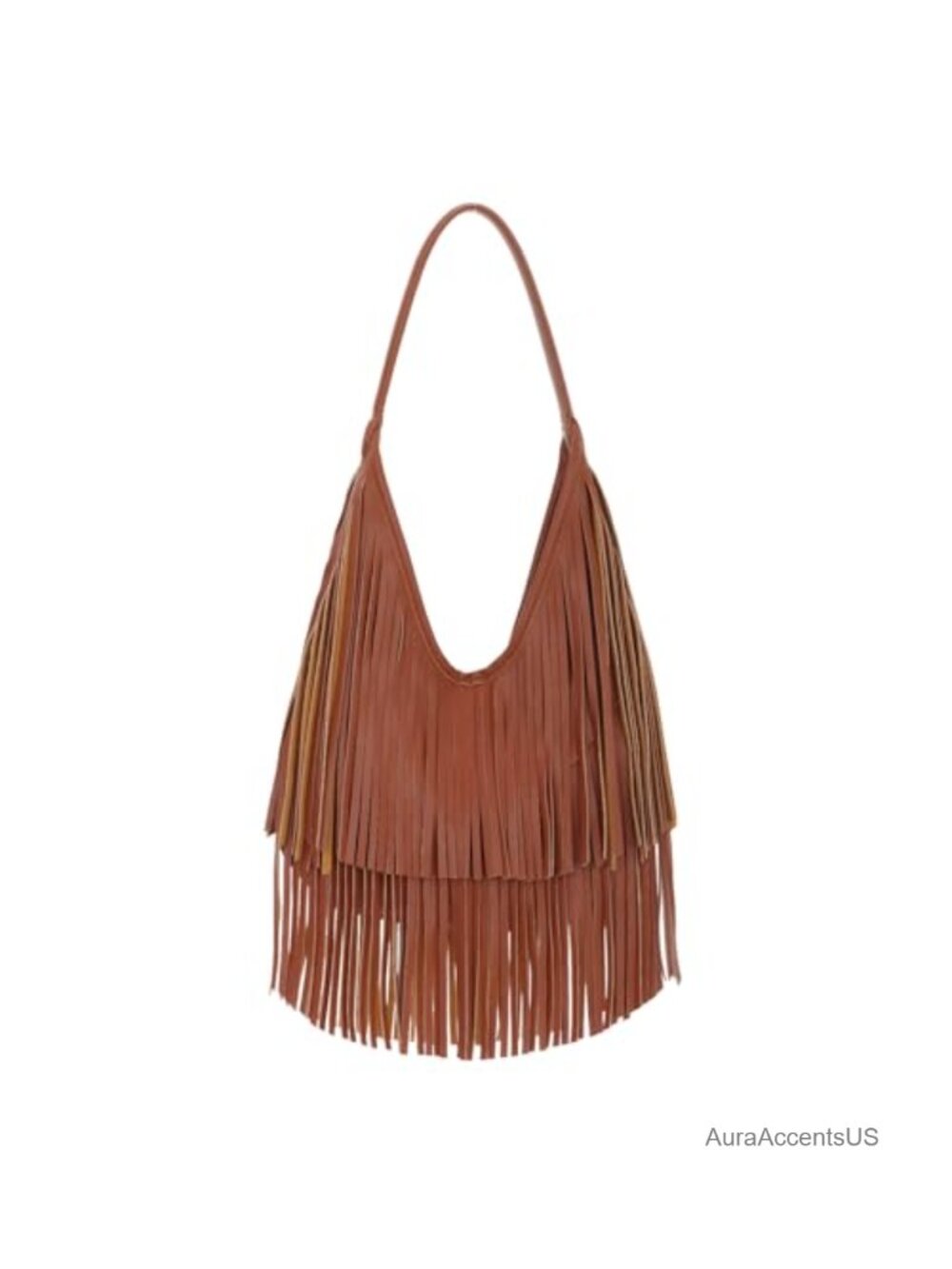 Fringe Shoulder Bag Vegan Leather Hobo Tote Crossbody Women